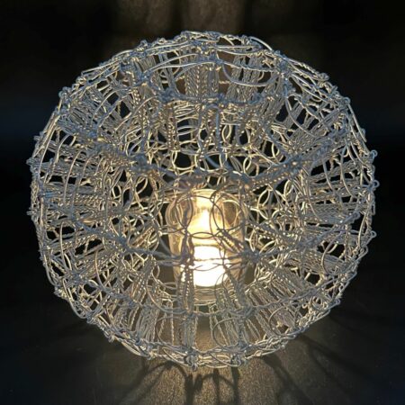 bougeoir gris en muselets Magali Lockwood