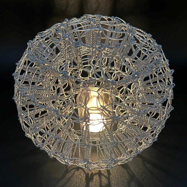 bougeoir gris en muselets Magali Lockwood