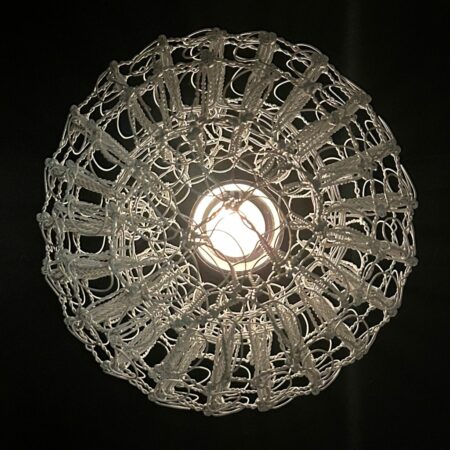 bougeoir blanc en muselets Magali Lockwood