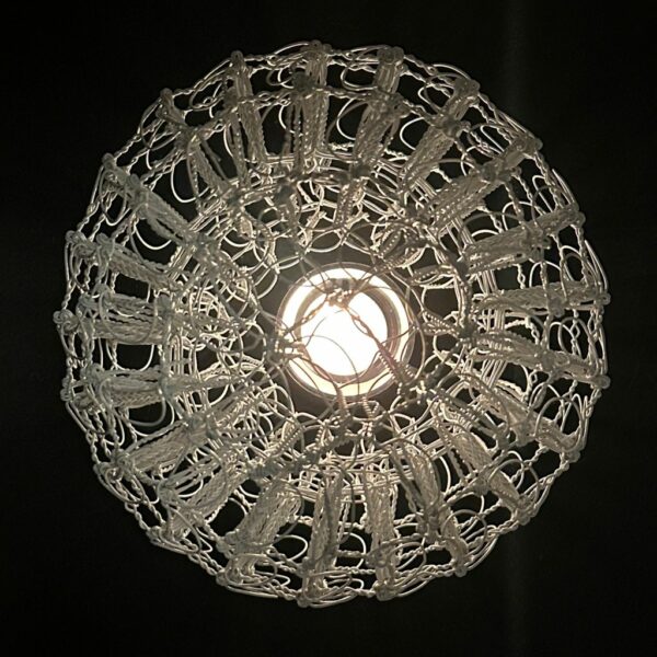 bougeoir blanc en muselets Magali Lockwood