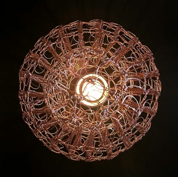 bougeoir rose en muselets Magali Lockwood