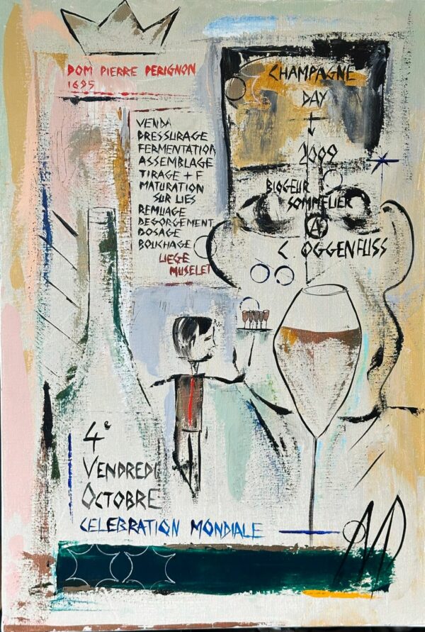 ChampagneDay Peinture acrylique Magali Lockwood