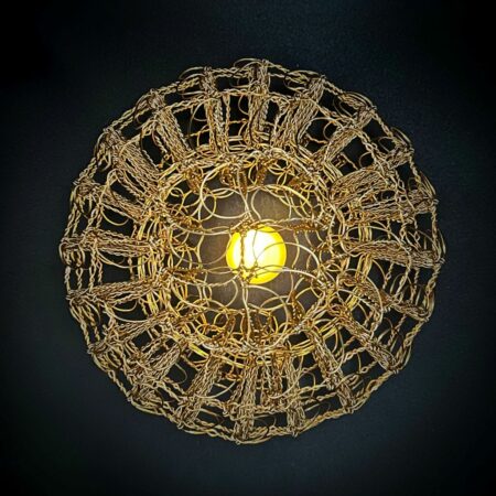 Bougeoir doré2 en muselets vue dessus Magali Lockwood Bougeoir doré2 en muselets vue dessus Magali Lockwood