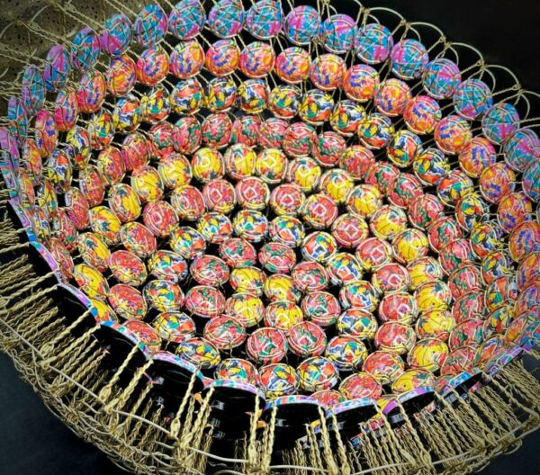 coupe en muselets multicolore action painting 223 Magali Lockwood......