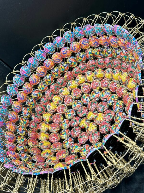 coupe en muselets multicolore action painting 223 Magali Lockwood......