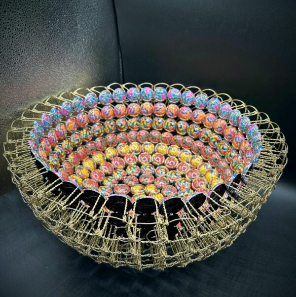 coupe en muselets multicolore action painting 223 Magali Lockwood......