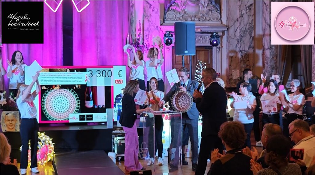 vente aux enchères coupe en muselets octobre rose Magali Lockwood